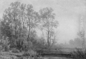 Herbstliche Flusslandschaft by Jean Philippe George-Julliard