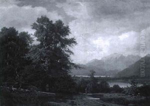 Le Lac De Thoune Depuis Unterseen by Jean Philippe George-Julliard