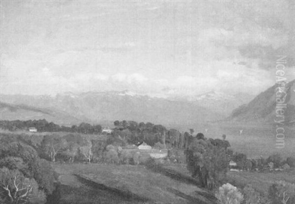 Genfersee-landschaft Im Abendlicht - view 1