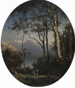 Vierwaldst,ttersee-landschaft by Jean Philippe George-Julliard