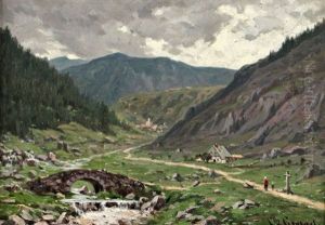 Paysage De Montagne by Charles-Jean Georget