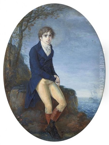 Portrait D'homme En Pied Sur Un Littoral - view 1