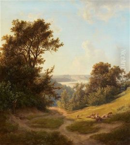 Elb Landscape With A View Of Meissen And The Albrechtsburg