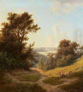 Elbe Landscape With A View Of Meissen And The Albrechtsburg