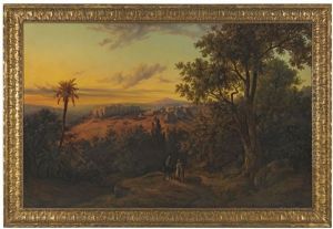Blick Auf Bethlehem Mit Flucht Nach Agypten