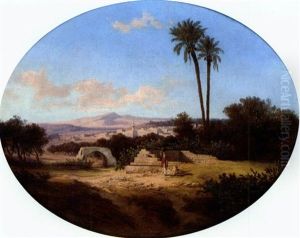 Femme Devant La Ville Arabe