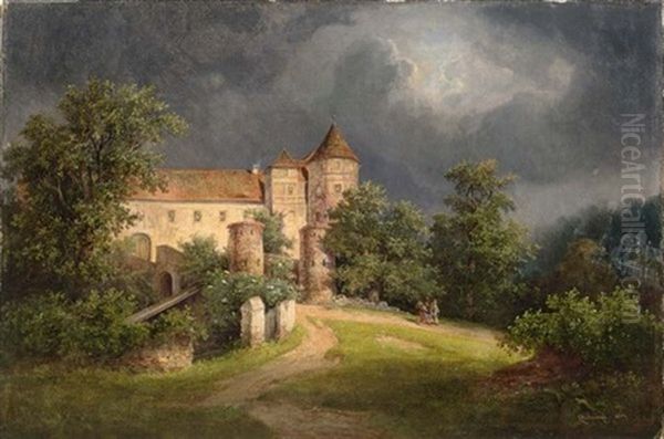 View On Schloss Scharfenberg, Near Meissen - view 1