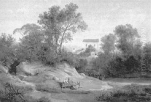 Italienische Landschaft Mit Rastendem Paar Und Einer Prozession Italienische Landschaft Mit Rastendem Paar Und Einer Prozession