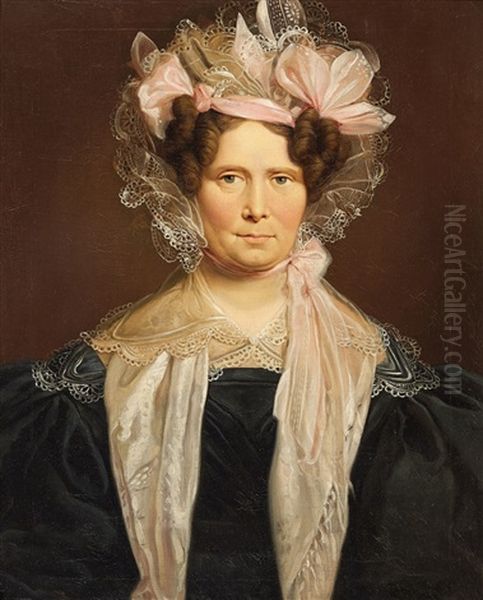 Portrait Of A Lady In A Bonnet - view 1
