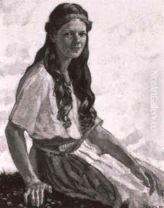 Portrait Einer Jungen Frau Portrait Einer Jungen Frau