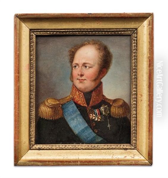 Portrait En Buste De L"empereur Alexandre, En Grand Uniforme - view 1