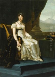 Portrait Of Caroline Bonaparte, Queen Of Naples And Of The Two Sicilies by Francois Pascal Simon Gerard