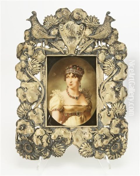A Hand-painted Portrait Plaque - view 1