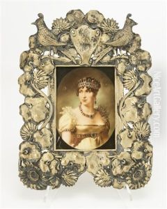 A Hand-painted Portrait Plaque by Francois Pascal Simon Gerard