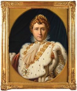 L"empereur Napoleon Ier En Tenue De Sacre, Portant Le Grand Collier De La Legion D"honneur