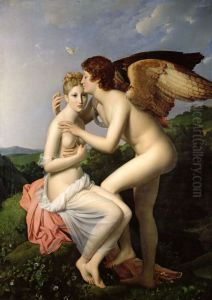 Cupid And Psyche by Francois Pascal Simon Gerard