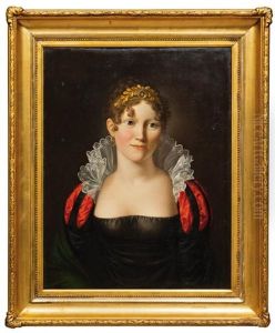 Portrait De Femme A La Collerette by Francois Pascal Simon Gerard