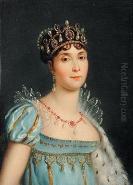 Portrait De L'imperatrice Josephine En Robe D'apparat - view 1