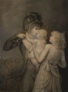 Der Abschied Des Soldaten Von Seiner Familie by Francois Pascal Simon Gerard