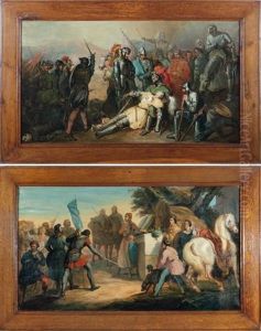 Scenes De Croisades (pair) by Francois Pascal Simon Gerard