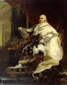 Portrait De Louis Xviii En Costume De Sacre by Francois Pascal Simon Gerard
