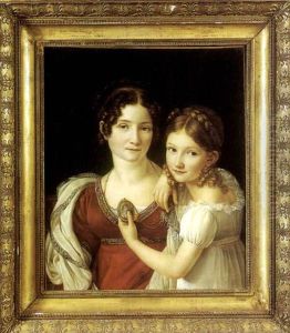 Portrait D'une Mere Et De Sa Fille by Francois Pascal Simon Gerard