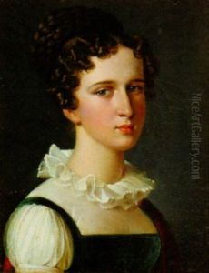 Portrait Of An Elegant Young Beauty by Francois Pascal Simon Gerard
