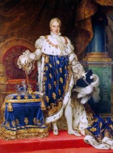 Portrait De Charles X En Costume Du Couronnement by Francois Pascal Simon Gerard