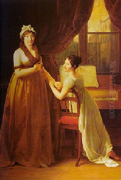 Portrait Of The Comtesse Morel-vinde And Her Daughter, Cecile-louise: The Music Lesson - view 1