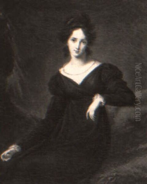 Woman In A Blue Dress - view 1