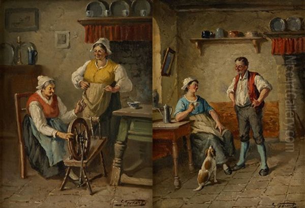 La Fileuse Et Conversation (2 Works) - view 1
