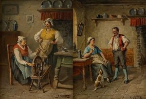 La Fileuse Et Conversation (2 Works)
