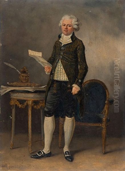 Portrait D"homme Tenant Une Lettre - view 1