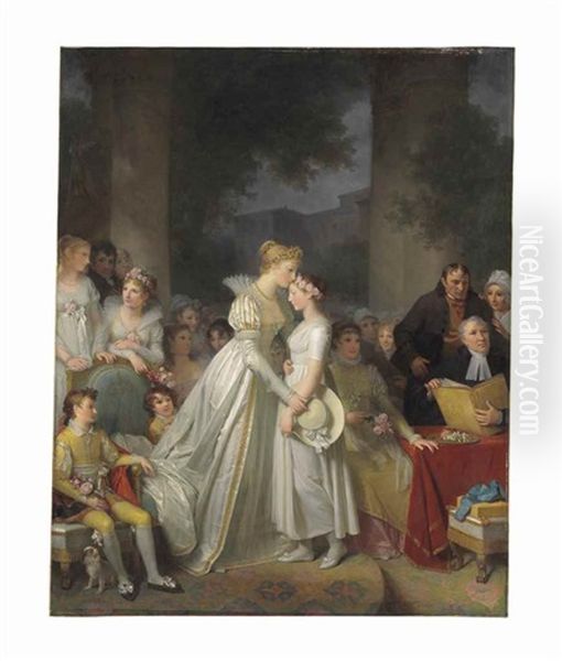 La Rosiere Or Le Baiser De Protection De La Dame Du Lieu ('the Kiss Of Protection By The Local Chatelaine") by Marguerite Gerard