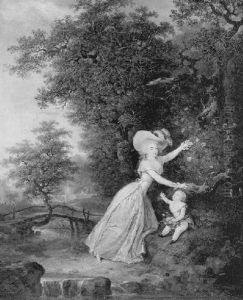 Femme Et Enfant Dans Un Paysage by Marguerite Gerard