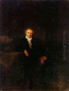 Portrait Of Jean-honore Fragonard Seated Beside A Desk In An Interior