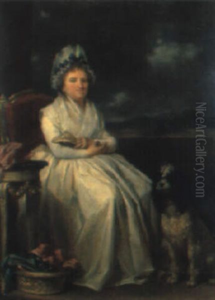 Portrait D'une Femme Avec Son Caniche - view 1