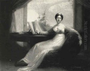 Jeune Femme Feuilletant Un Livre Devant Une Fenetre by Marguerite Gerard