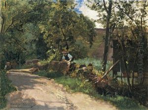Chemin Vivinal A Gutach, Foret Noire (baden) by Theodore Gerard