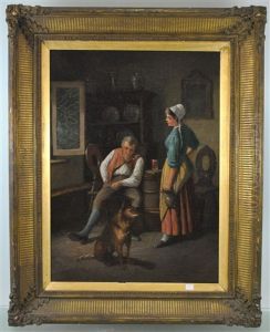 Scene D"interieur by Theodore Gerard