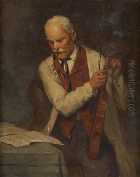 Le Violoniste Accordant Son Instrument - view 1