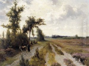 Landschap Met Koeienhoedster