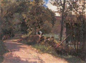 Landweg Te Gutach In Het Zwarte Woud by Theodore Gerard