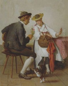 Het Aanzoek by Theodore Gerard