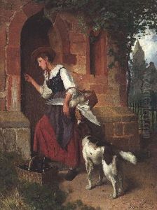 La Marchande De Volaille by Theodore Gerard