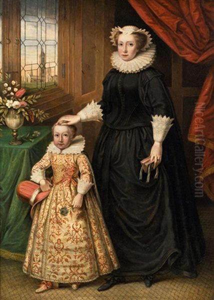 Eine Dame Mit Kind In Einem Interieur (traditionell Identifiziert Als Mary Queen Of Scots And Her Son James I.) - view 1