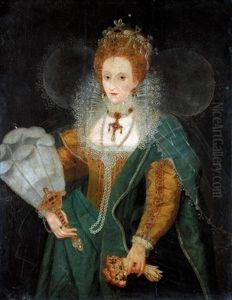 Portrait Of Queen Elizabeth I by Marcus Gerards the Younger