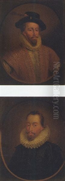 Portrait Of Sir Walter Raleigh by Marcus Gerards the Younger
