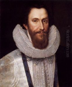 Portrait Of Robert Devereux, 2nd Earl Of Essex, Wearing A Grey Jacket And Ruff