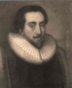 Portrait Of A Nobleman, Head And Shoulders, In A Fur-lined Red Cloak
